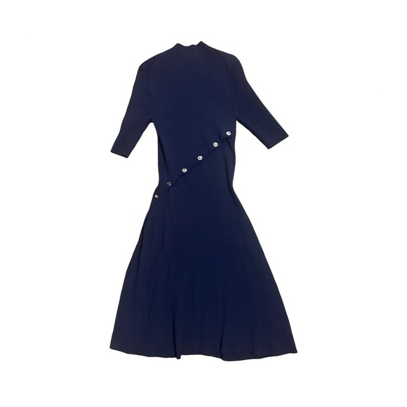 MAJE Rosea studded stretch-knit mini dress in Marine - Picture 6 of 13